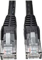 Eaton Tripp Lite Series Cat6 Gigabit Snagless Molded (UTP) Ethernet Cable (RJ45 M/M), PoE, Black
