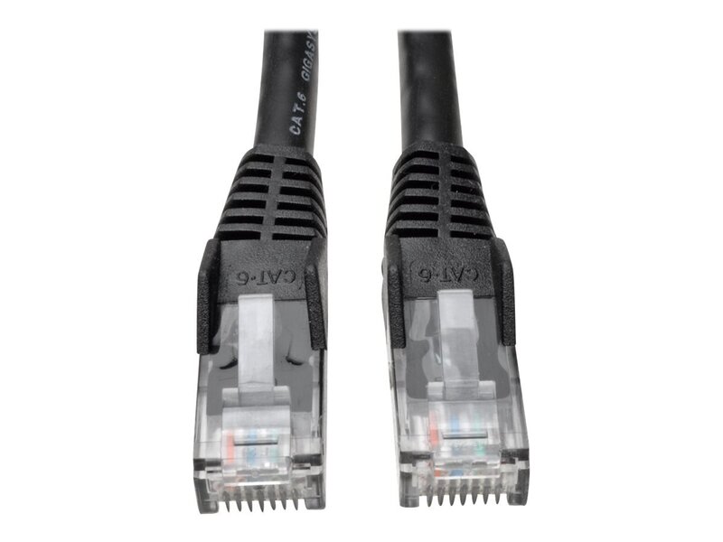 Eaton Tripp Lite Series Cat6 Gigabit Snagless Molded (UTP) Ethernet Cable (RJ45 M/M), PoE, Black