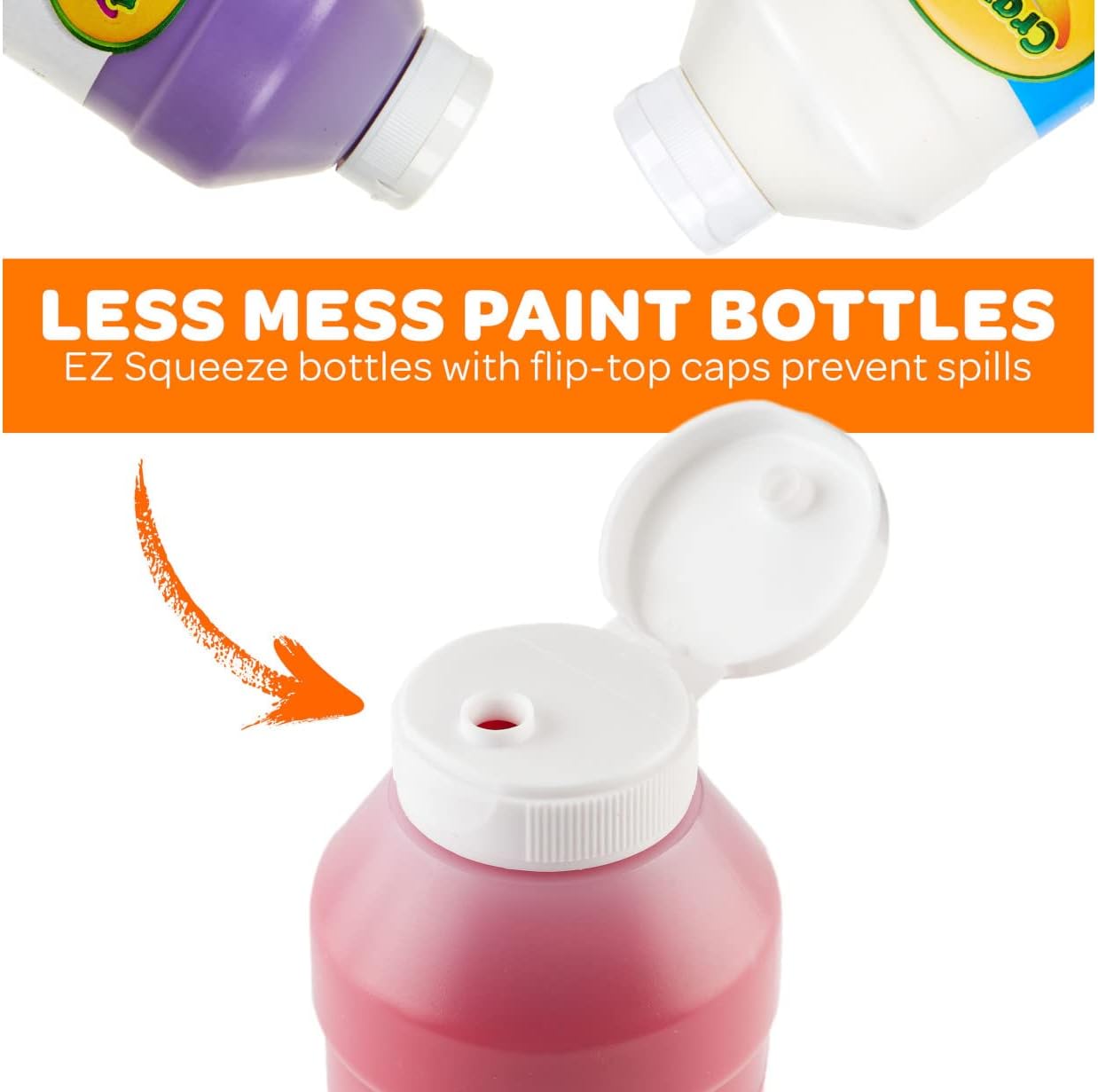 Crayola Washable Paint for Kids (12ct), Teacher Classroom Must Have, Bulk Paint Set, Nontoxic Kids Arts & Craft Supplies