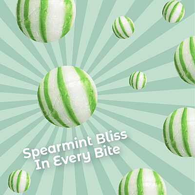 Colombina Jumbo Spearmint Balls, Individually Wrapped Natural Spearmint Flavored Candy, Ideal for Halloween and Christmas, 2.4 lbs (120 Count) Hard Spearmint Balls - 1 Pack - 120 Count