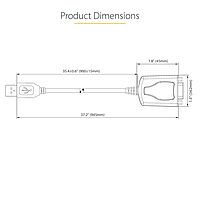 StarTech.com 3ft (1m) USB to Serial Cable with COM Port Retention, DB9 Male RS232 to USB Converter, USB to Serial Adapter for PLC/Printer/Scanner, Prolific Chipset, Windows/Mac (1P3FPC-USB-SERIAL)