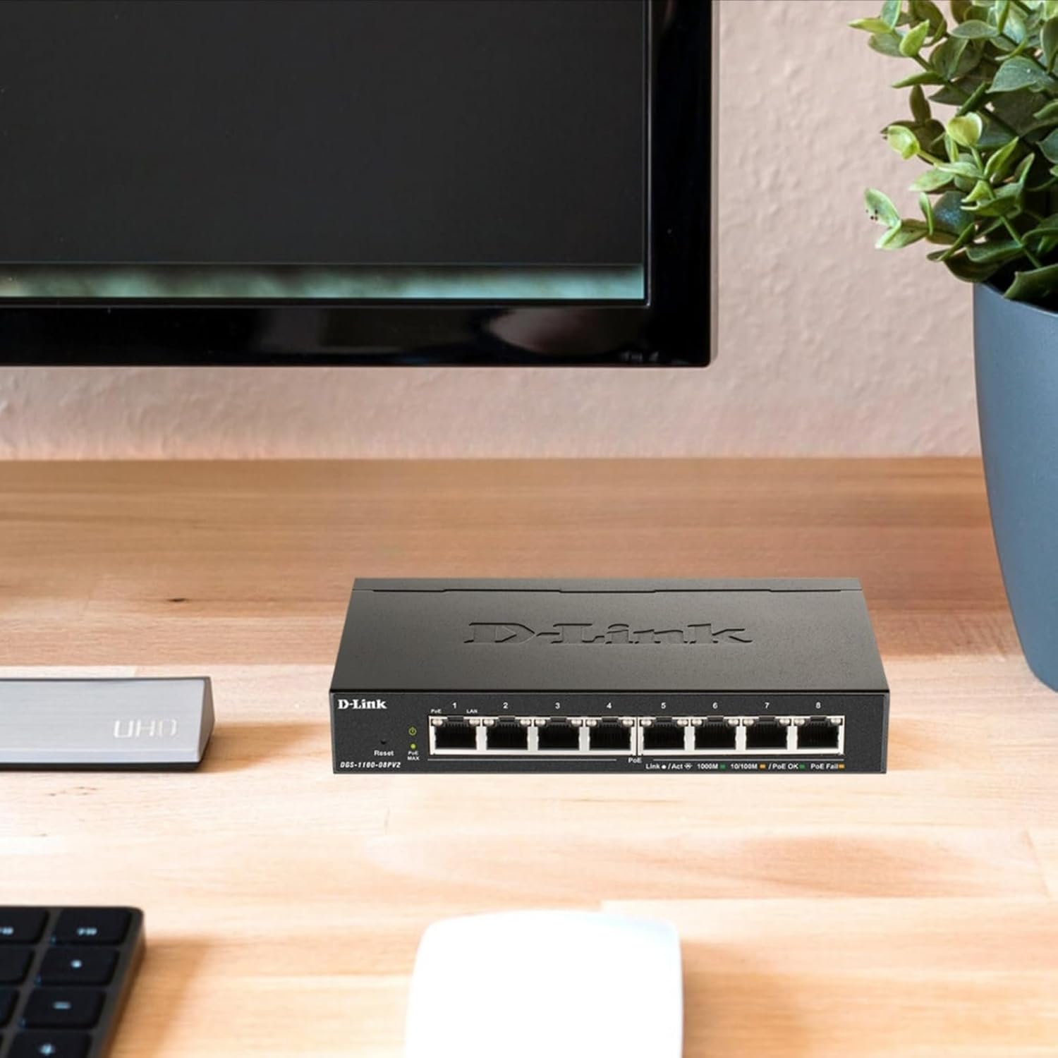 D-Link 8-Port Gigabit Smart Managed PoE+ Switch | 8 PoE+ Ports (64W) |L2| VLANs| Cable Diagnostics | Web Managed | Desktop