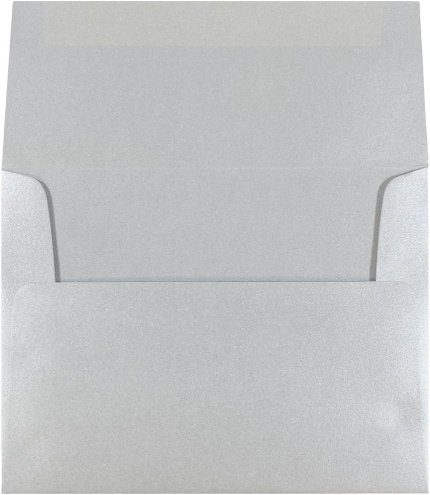 JAM PAPER Silver Stardream Metallic Invitation Envelopes