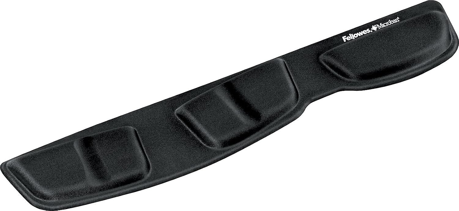 Fellowes Keyboard Palm Support with Microban Protection, Foam, Black (9182801)
