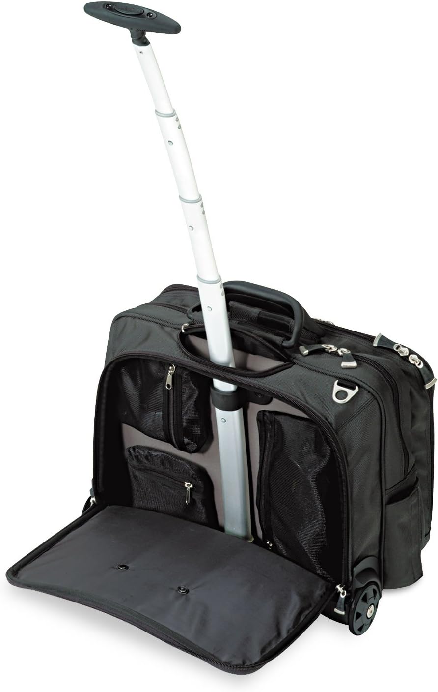 Kensington Contour Rolling Laptop Case, Ballistic Nylon, Fits up to 17"