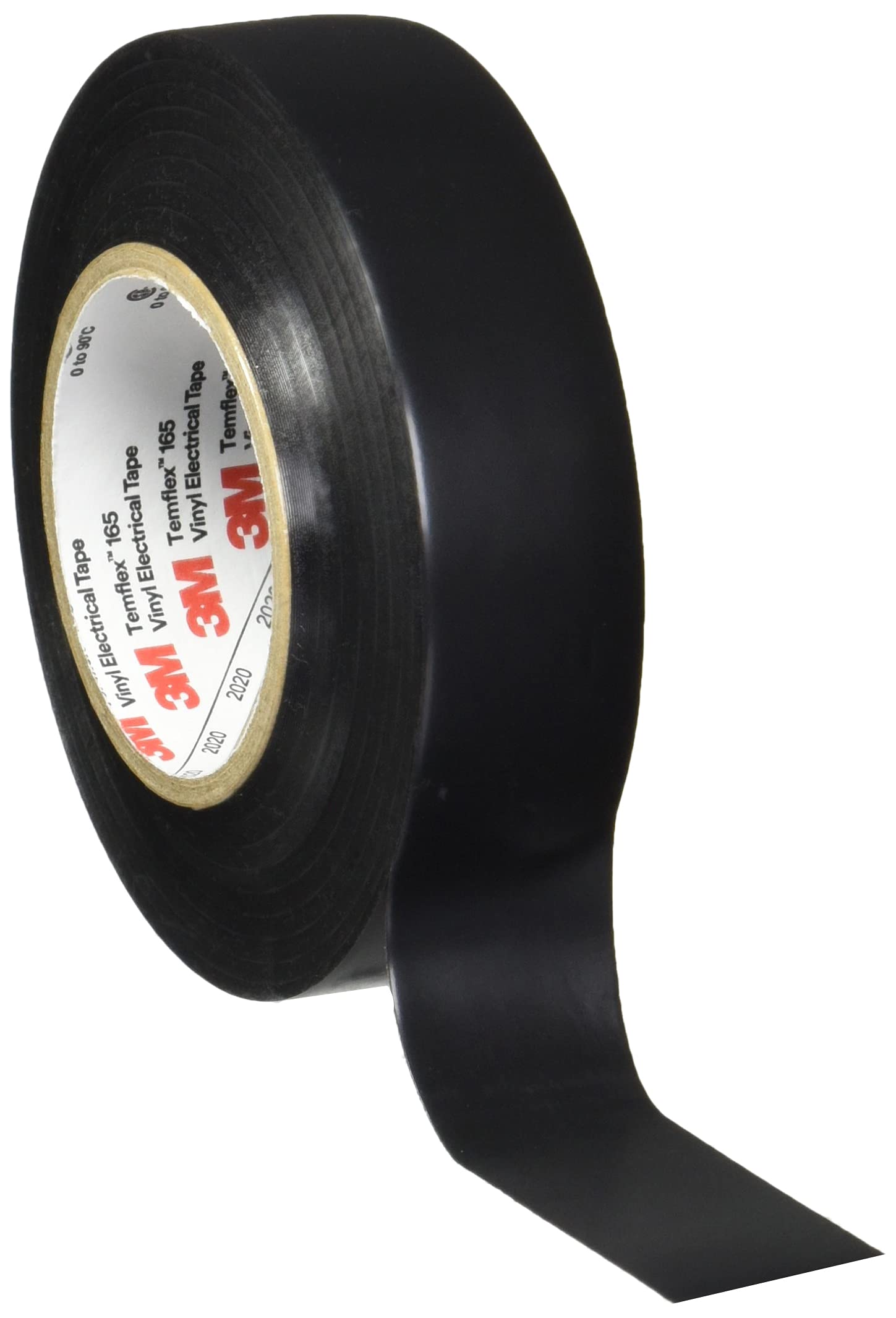 3M Temflex 165 Vinyl Electrical Tape - 3/4 in x 60 ft, 6 mil, Black