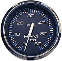 Faria 33710 Chesapeake Stainless Steel Tachometer (6000 RPM) - 4", Black