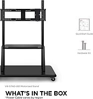 ViewSonic VB-STND-001 Universal Display Cart for 55 to 86 inch Screens up to 265 lbs