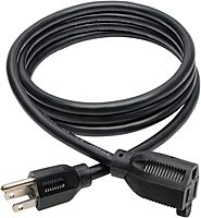 Tripp Lite Heavy-Duty Power Extension Cord, 14 AWG, 15A, 120V, NEMA 5-15P to NEMA 5-15R