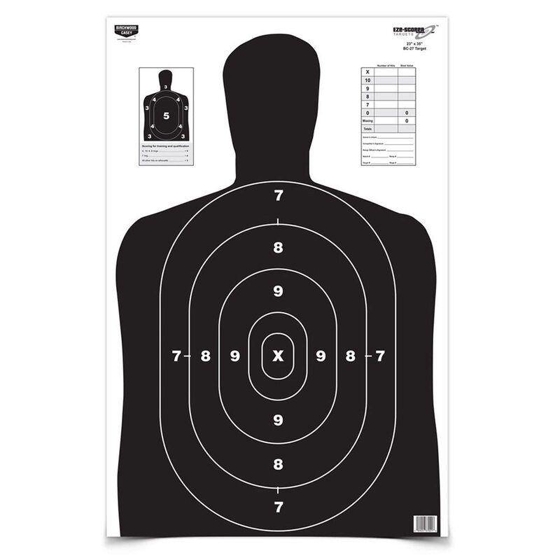 BIRCHWOOD CASEY Eze-Scorer BC-27 High-Contrast Silhouette Paper Targets