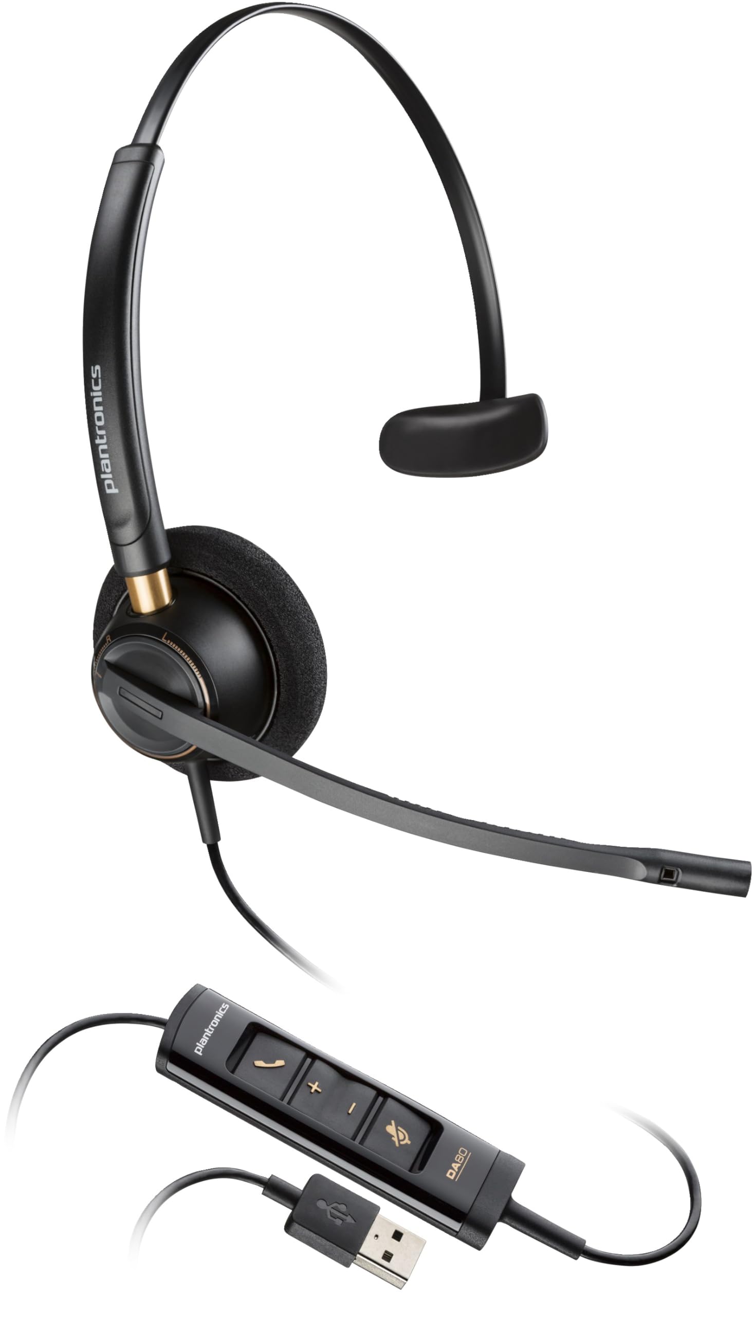 Poly - EncorePro 515 USB-A and USB-C USB Headset (Plantronics) - Cloud System Updates - Acoustic Hearing Protection