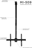 Mount-It! Full Motion Ceiling & RV TV Mount
