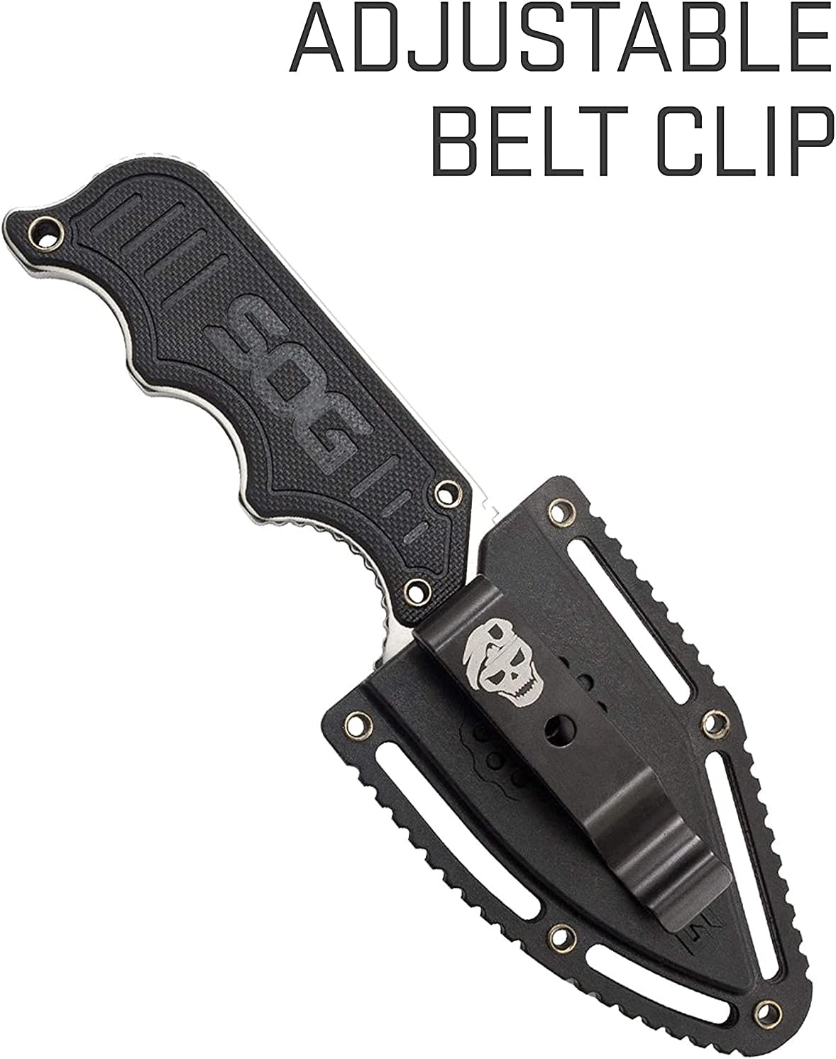 SOG Small Fixed Blade Knife - Instinct Boot Knife, EDC Knife, Neck Knife, 2.3 Inch Full Tang Blade w/ Knife Sheath and Clip