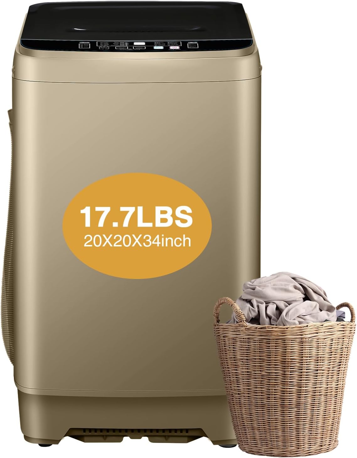 Lavadora completamente automática, 17.7 libras Lavadora completamente automática, 17.7 libras