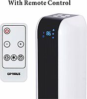 Optimus H-7319 17" Oscillating Tower Heater with Remote, Digi Temp Readout & Setting