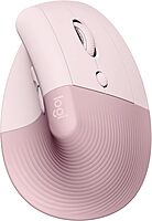 Logitech Lift Vertical Ergonomic Mouse, Wireless, Bluetooth or Logi Bolt USB receiver, Quiet clicks, 4 buttons, compatible with Windows/macOS/iPadOS, Laptop, PC - Rose Right-Handed Mouse ROSE