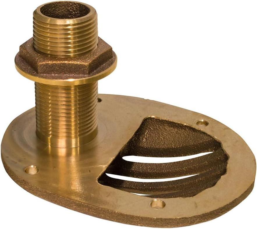 GROCO 1/2" Bronze Combo Scoop Thru-Hull w/Nut