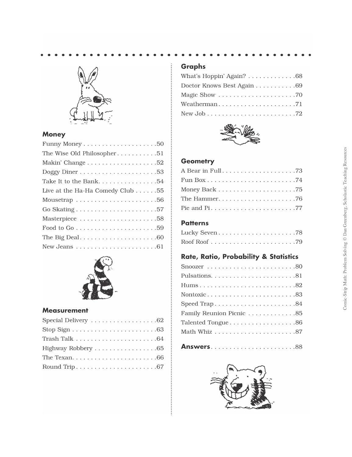 Comic-Strip Math: Problem Solving: 80 Reproducible Cartoons With Dozens and Dozens of Story Problems That Motivate Students