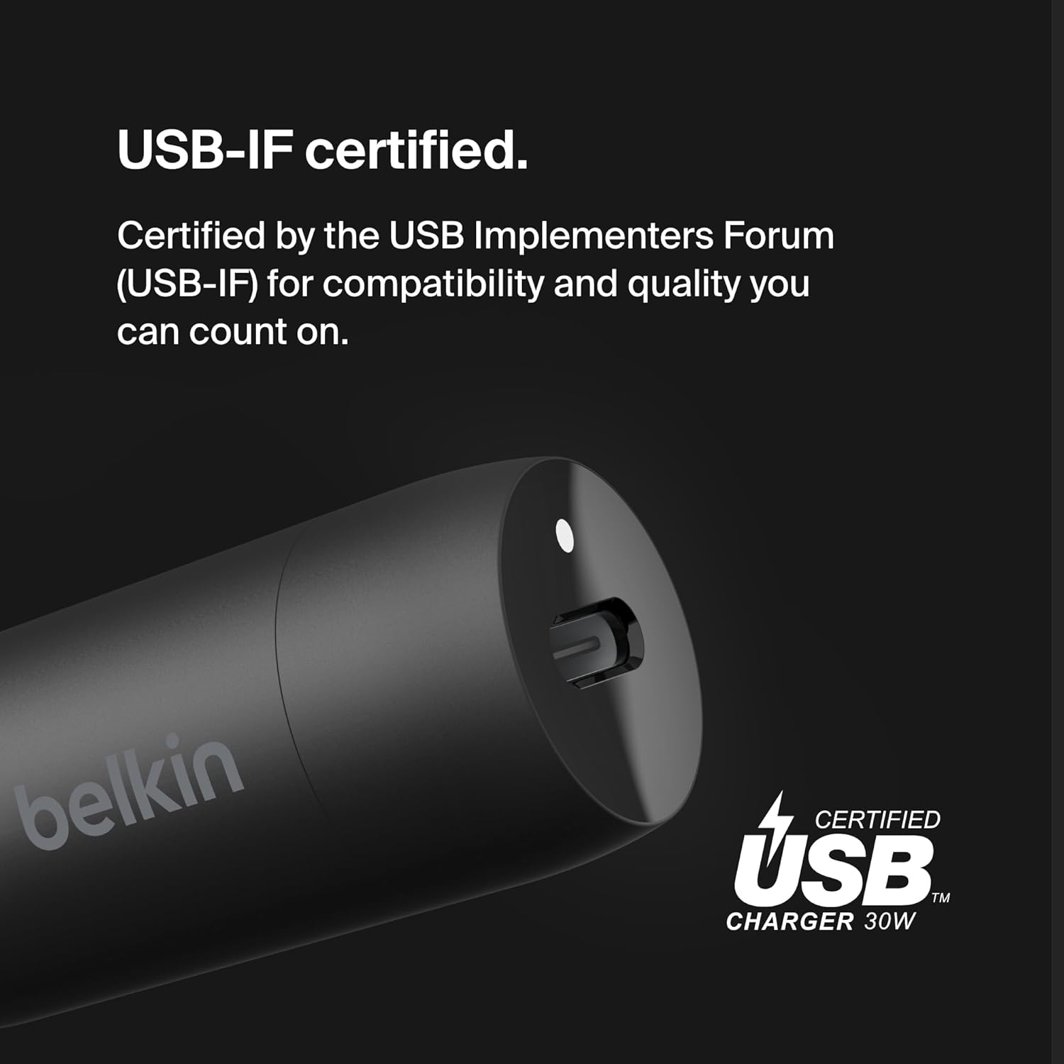Belkin BoostCharge™ 30W USB-C Compact Fast Car Charger withUSB-C Cable Included, for iPhone 16, 16 Pro, iPhone 15