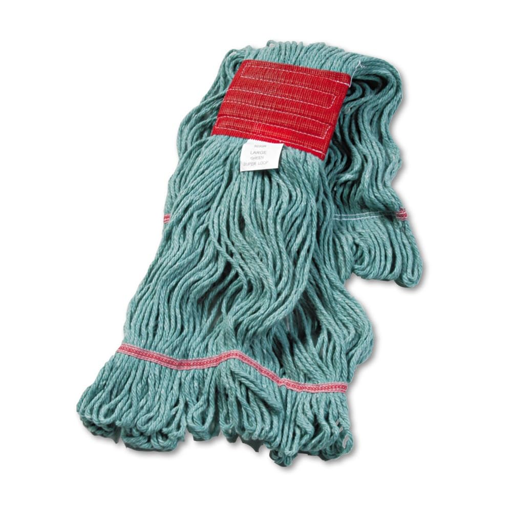 Boardwalk 503GNEA Super Loop Wet Mop Head, Cotton/Synthetic, Large Size, Green