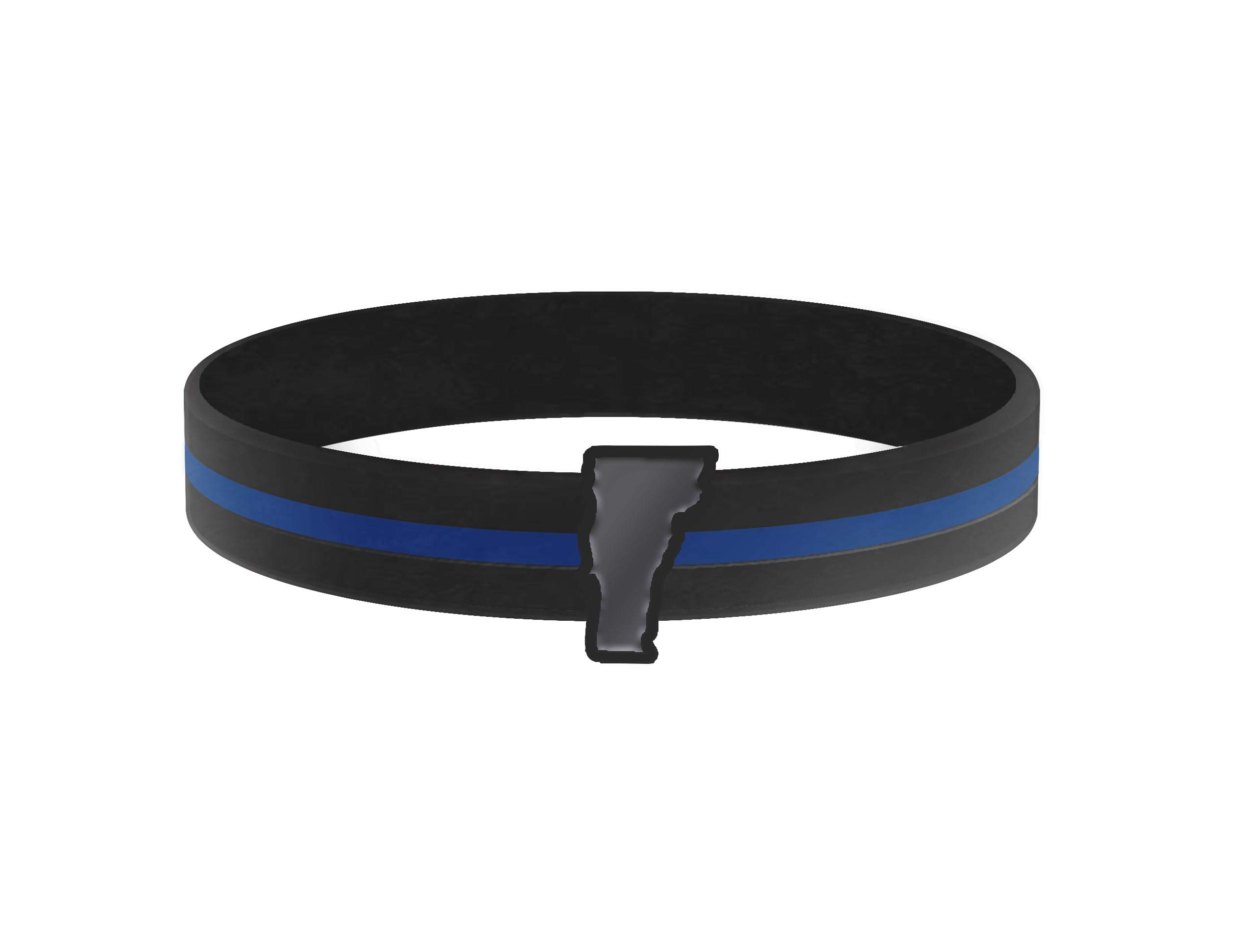 Thin Blue Line USA State Silicone Bracelet