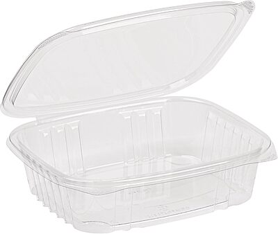 STALKMARKET Jaya Compostable Clear PLA Hinged Rectangular Deli Containers