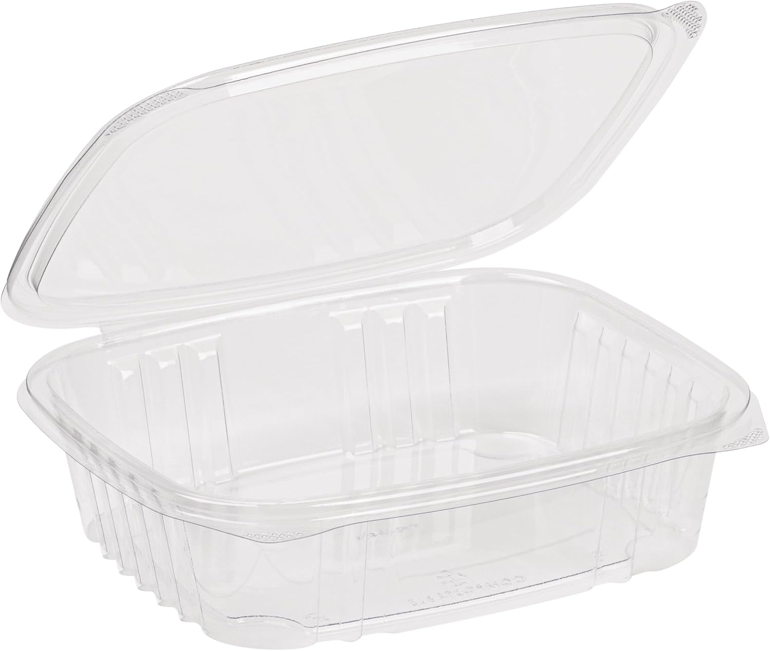 STALKMARKET Jaya Compostable Clear PLA Hinged Rectangular Deli Containers
