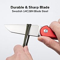 CIVIVI Pragma Prime Pocket Knife for EDC, 3.49" Wharncliffe Blade, Aluminum Handle, Reversible Clip