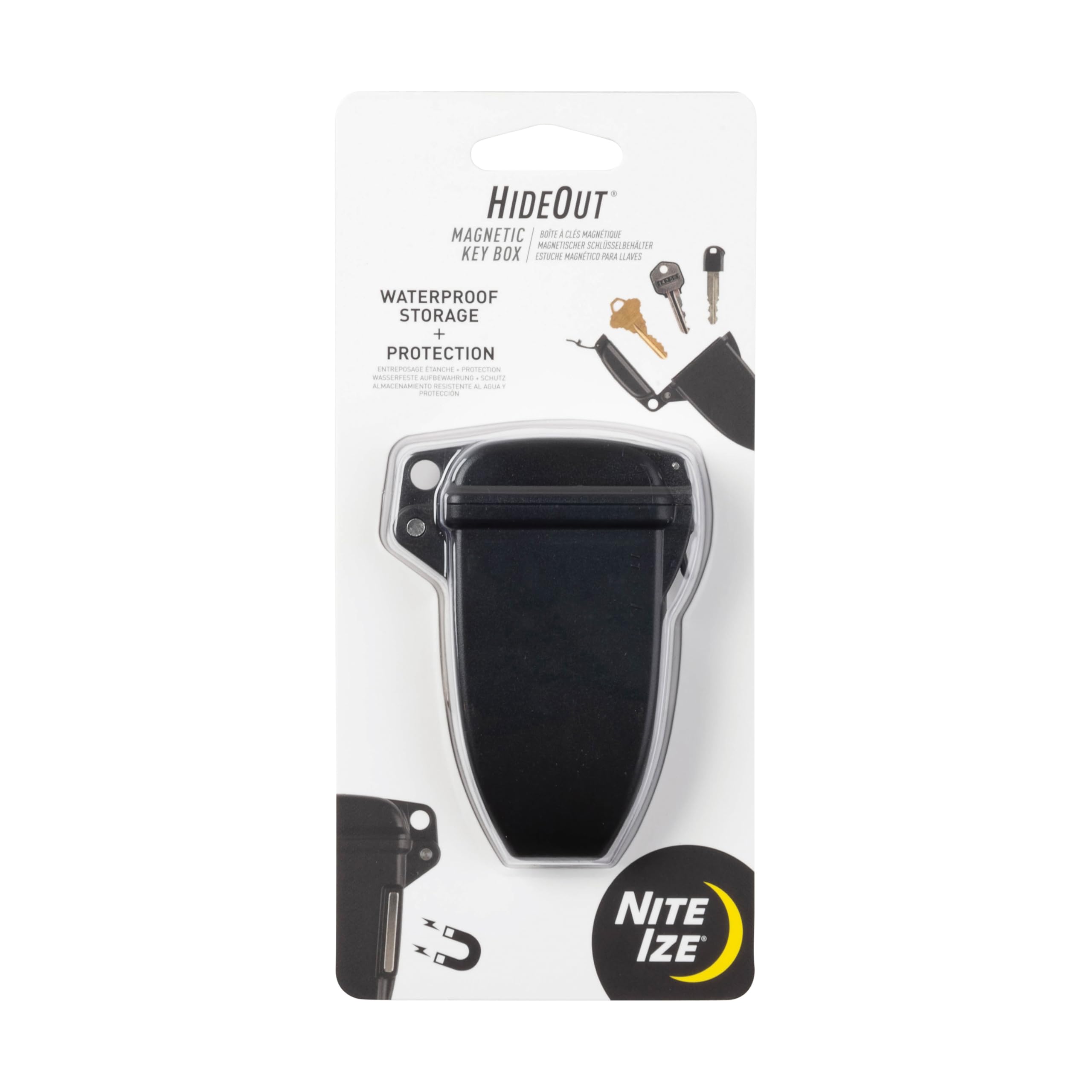 Nite Ize Hideout Magnetic Key Box - Waterproof Key Hider & Magnetic Key Holder