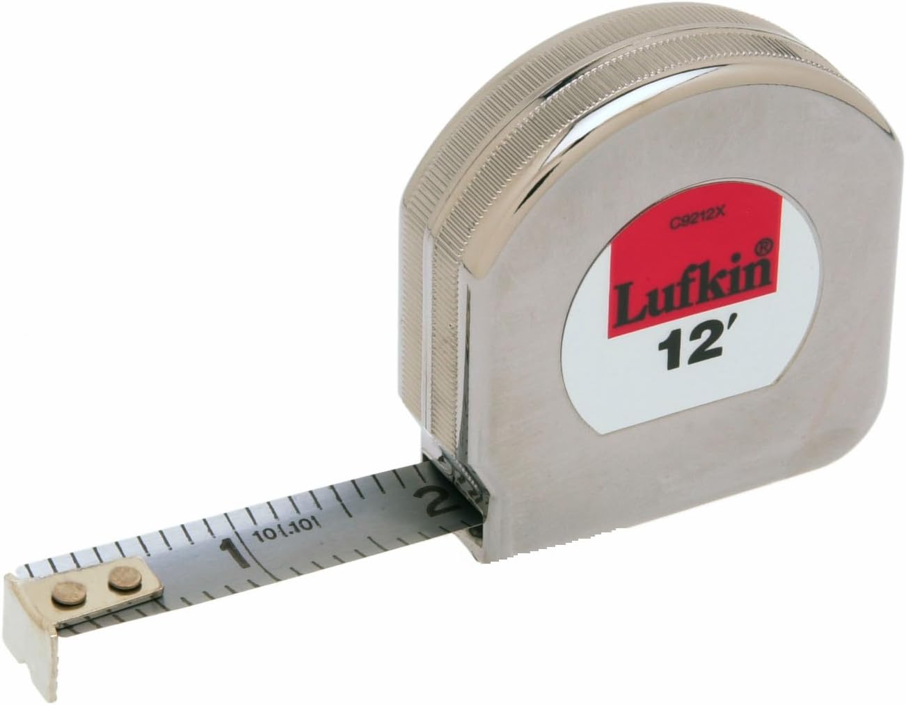 Lufkin Crescent 1/2" x 12' Mezurall Chrome Clad A6 Tape Measure - C9212X