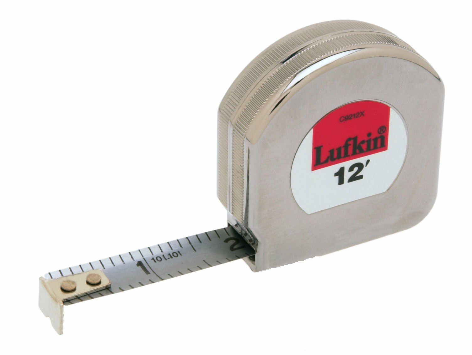Lufkin Crescent 1/2" x 12' Mezurall Chrome Clad A6 Tape Measure - C9212X