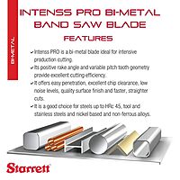 Starrett Intenss Bi-Metal Band Saw Blade with M42 HSS Cutting Edge