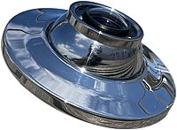 Iris 4-In-1 Flush Vertical Surface Mount - 316L - Recess Mount Dome