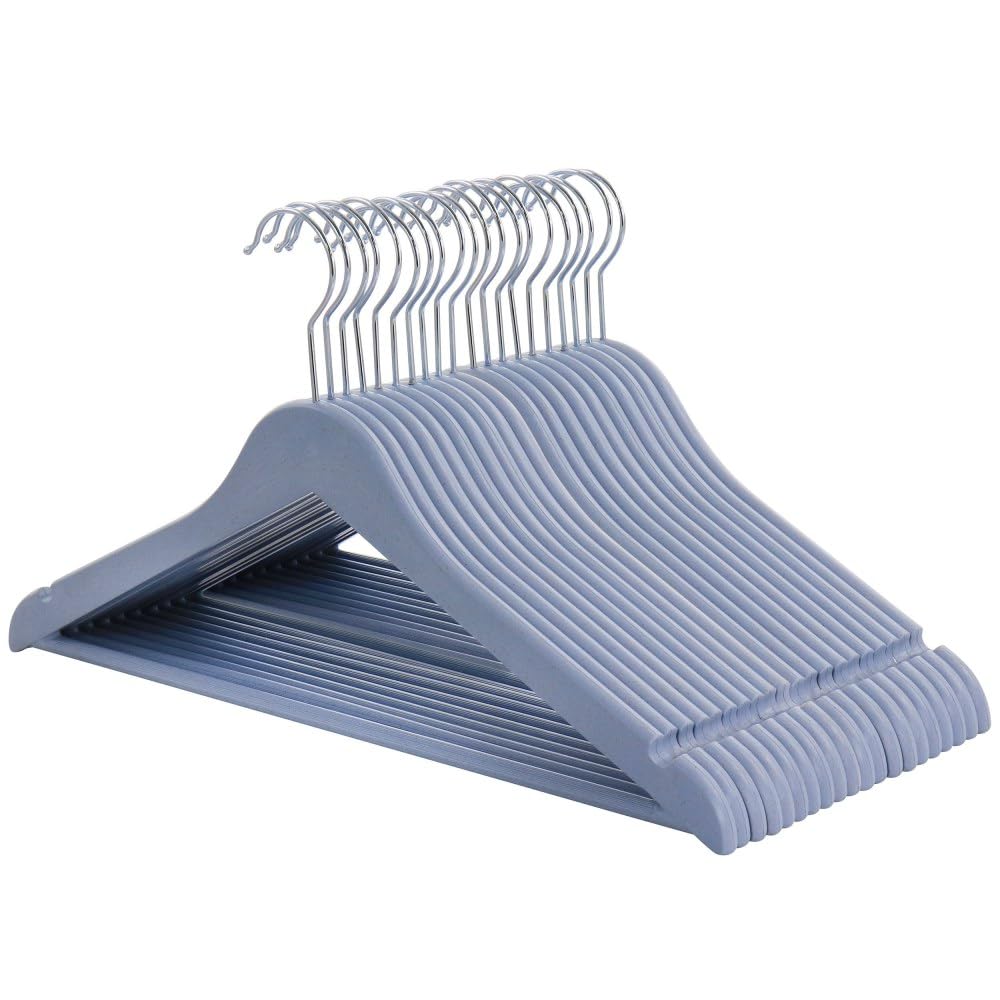 Elama Home 20 Piece Eco Friendly Coat Hangers in Blue (ELH-20) 20 Piece Set