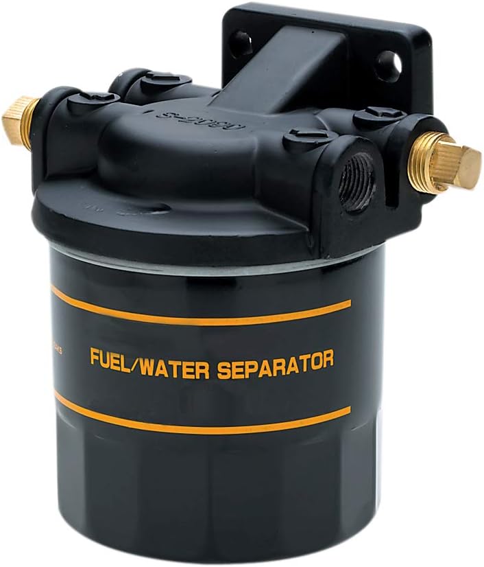 attwood 11840-7 Universal 10-Micron Fuel/Water Separator for 2-Cycle and 4-Cycle Engines, One Size