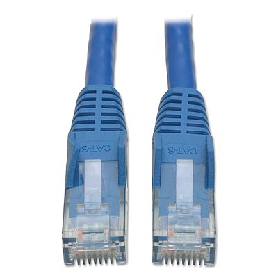 Tripp Lite Cat6 Gigabit Snagless Molded Patch Cable (RJ45 M/M) - Blue, 10-ft.(N201-010-BL) 3.05 m (10-ft.)