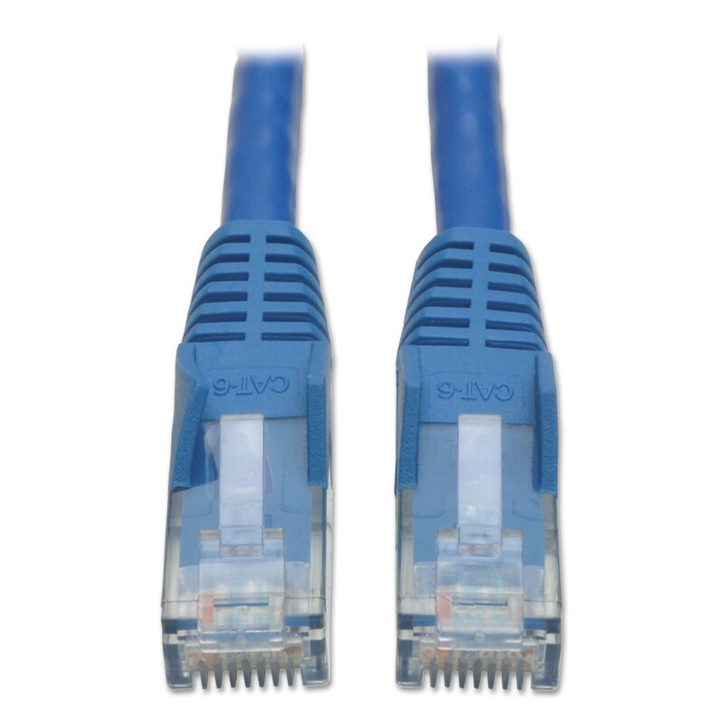 Tripp Lite Cat6 Gigabit Snagless Molded Patch Cable (RJ45 M/M) - Blue, 10-ft.(N201-010-BL) 3.05 m (10-ft.)