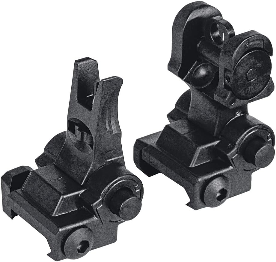 Sig Sauer Hunting Firearm Tread Front and Rear Sight Set, Adjustable Flip-Up Sights for Tread Pick Rail, Dual Aperture