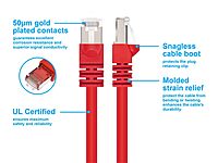 Monoprice Cat6A Shielded (S/FTP) Ethernet Patch Cable - 26AWG Pure Bare Copper Snagless RJ45 Fullboot