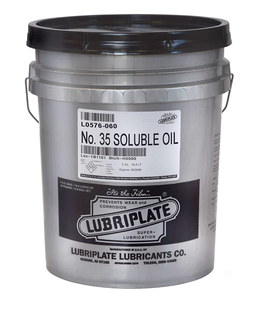 LUBRIPLATE, L0576-060, NO. 35 Soluble Oil (5 GAL Pail)
