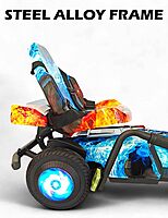 WINDHORSE Kids Electric Go-Kart 250W Motor, 36V 4Ah Battery, 20km/h Speed, 8 Inches Tires, Steel Alloy Frame, Reverse Button, LED Wheels, 35-Min Ride Time, 4 Wheel Racer Car For Kids, Ride On Toy