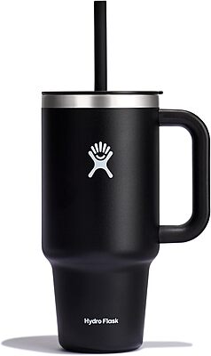 Hydro Flask Travel Tumbler with Handle, Lid and Straw - Insulated Stainless Steel