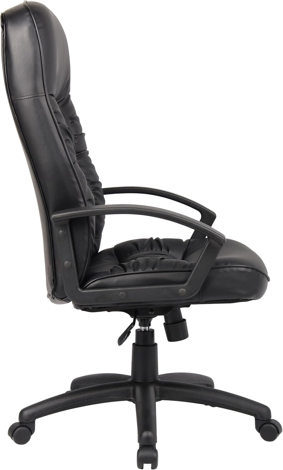 Boss Office Products High Back LeatherPlus Chair in Black