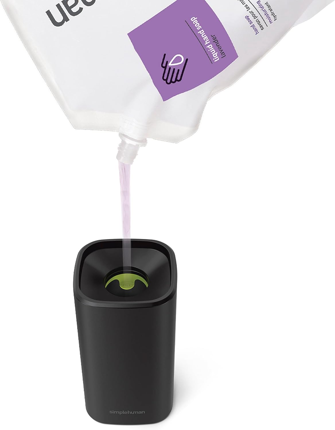 simplehuman Pulse Pump Countertop Liquid Soap Dispenser, Drip-Free Stainless Steel