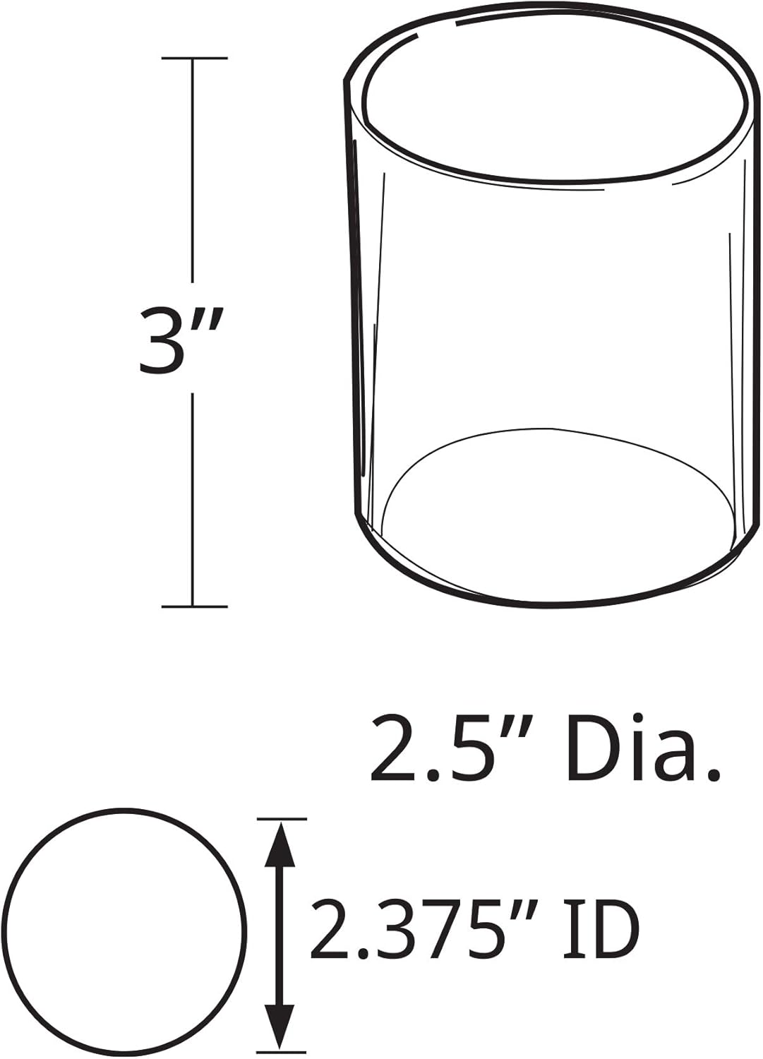 Azar Displays 224055 2.5" Diameter Cup Display (Pack of 20) Single Cup (20 PK)