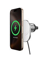 Belkin MagSafe-Compatible Wireless Car Charger with 15W Fast Charging, Powerful Magnetic Vent Holder for iPhone 16, 15, 14