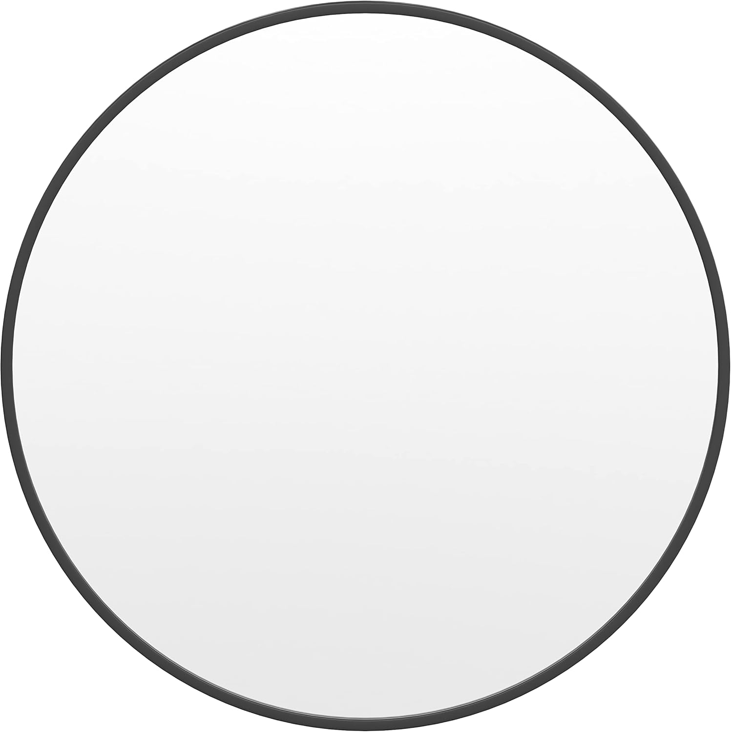 Flash Furniture Julianne Large Round Wall Mirror - Black Circle Accent Mirror