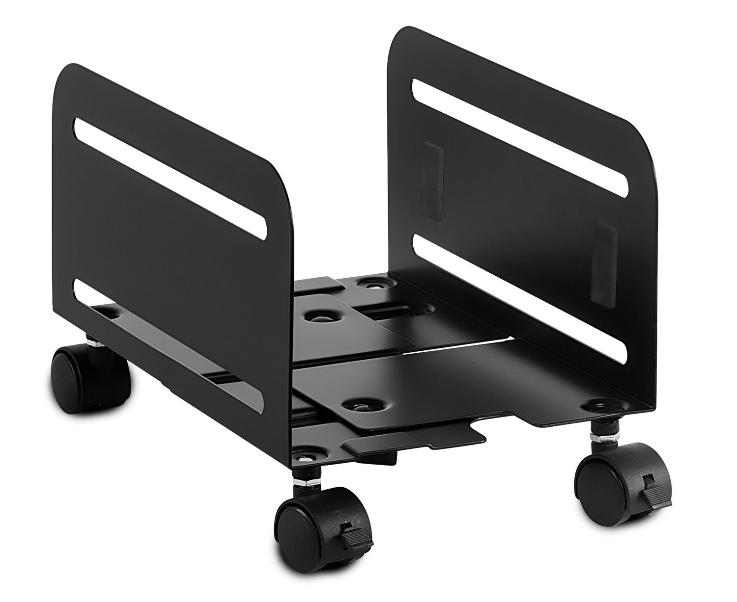 Mount-It! Computer Tower Stand, Adjustable Mobile CPU Stand with Wheels, Heavy-Duty Steel Rolling Cart, Fits Most PC Towers