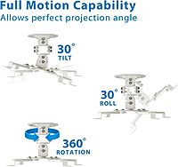 Mount-It! Universal Projector Ceiling Mount (30 lb Capacity)