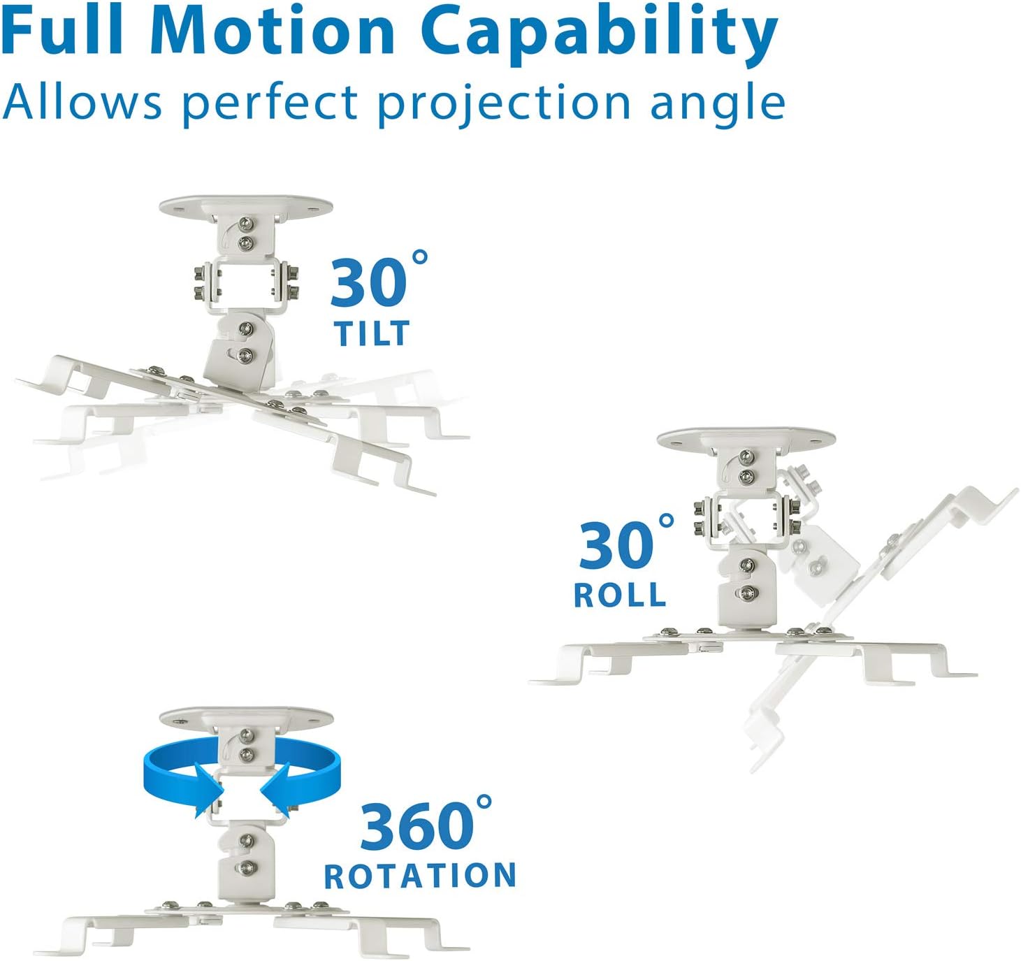 Mount-It! Universal Projector Ceiling Mount (30 lb Capacity)
